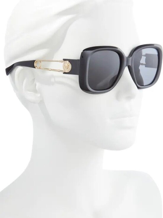 Versace Woman Sunglasses Black Frame, Dark Grey Lenses, 54MM main image 6